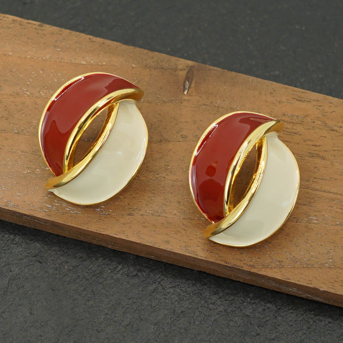 Retro Enamel Earrings